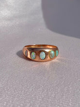 Load image into Gallery viewer, Antique 9k Rose Gold Opal Cabochon Eternity Ring 1909