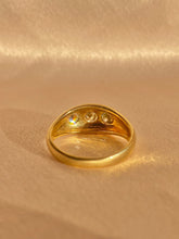 Load image into Gallery viewer, Vintage 14k Gypsy Trilogy Bezel Diamond Ring