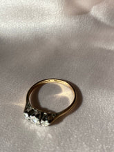 Load image into Gallery viewer, Antique 18k Platinum Trilogy Diamond Ring