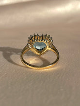 Load image into Gallery viewer, Vintage 10k Topaz Diamond Heart Ring