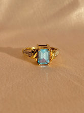 Load image into Gallery viewer, Vintage 9k Topaz Amethyst Swivel Ring