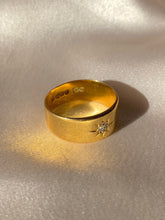 Load image into Gallery viewer, Antique 18k Diamond Starburst Gypsy Band 1914