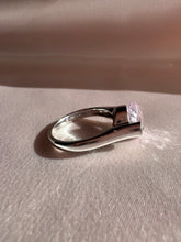 Load image into Gallery viewer, Vintage 14k Rose Quartz Diamond Bezel Ring