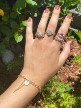 Load image into Gallery viewer, Vintage 10k Baguette Diamond Deco Cluster Ring