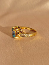 Load image into Gallery viewer, Vintage 9k Topaz Amethyst Swivel Ring