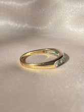 Load image into Gallery viewer, Vintage 9k Emerald Diamond Half Eternity Band