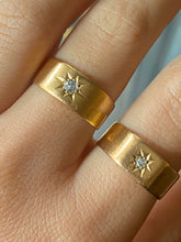 Load image into Gallery viewer, Antique 18k Diamond Starburst Gypsy Band 1914