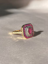 Load image into Gallery viewer, Ruby Diamond Target Deco Ring