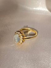 Load image into Gallery viewer, Vintage 10k Moonstone Cabochon Diamond Engagement Ring
