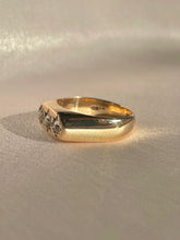 Load image into Gallery viewer, Vintage 14k Old European Diamond Trilogy Starburst Ring 1998 0.60 cts