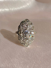 Load image into Gallery viewer, Antique 14k Diamond Pave Art Deco Ring 1.10cts
