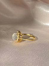 Load image into Gallery viewer, Vintage 10k Moonstone Cabochon Diamond Engagement Ring