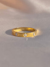 Load image into Gallery viewer, Vintage 18k Contemporary Trilogy Diamond Dot Band