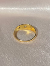 Load image into Gallery viewer, Antique 18k Trilogy Diamond Starburst Gypsy Ring 1913