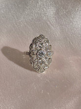Load image into Gallery viewer, Antique 14k Diamond Pave Art Deco Ring 1.10cts