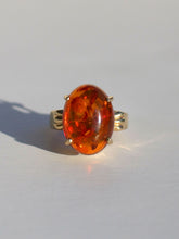 Load image into Gallery viewer, Vintage 9k Amber Cabochon Cocktail Ring