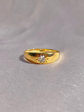Load image into Gallery viewer, Antique 18k Solitaire Diamond Gypsy Ring 'From Marie 1927'