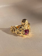 Load image into Gallery viewer, Vintage 14k Ruby Genie Serpent Cabochon Ring