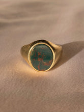Load image into Gallery viewer, Vintage 9k Bloodstone Signet Ring 1994 by GJ