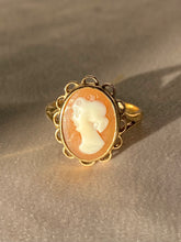 Load image into Gallery viewer, Vintage 9k Victorian Revival Natural Cameo Ring