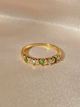 Load image into Gallery viewer, Vintage 9k Emerald Diamond Braided Band 1995