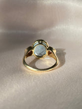 Load image into Gallery viewer, Vintage 9k Bezel Topaz Amethyst Ring