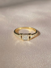 Load image into Gallery viewer, Vintage 9k Princess Cut Diamond Cocktail Ring