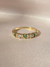 Load image into Gallery viewer, Vintage 9k Emerald Diamond Braided Band 1995