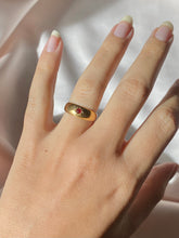 Load image into Gallery viewer, Antique 18k Ruby Solitaire Gypsy Ring