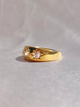 Load image into Gallery viewer, Antique 18k Trilogy Diamond Gypsy Ring 0.65cts
