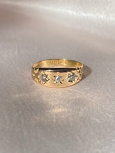 Load image into Gallery viewer, Antique 15k Starburst Diamond Gypsy Set Ring 1891