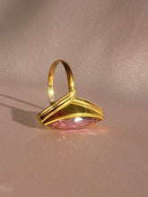 Load image into Gallery viewer, Vintage 18k Pink Elongated Marquise Gemstone Ring