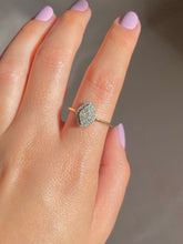 Load image into Gallery viewer, 9k Diamond Elongated Clover Cluster Ring