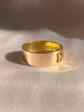 Load image into Gallery viewer, Antique 9k Gold Mizpah 1899 Ring Band
