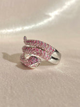 Load image into Gallery viewer, 14k Pink Diamond Pavé Snake Ring 2 cts
