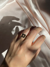 Load image into Gallery viewer, Antique 9k Gypsy Diamond Signet Ring