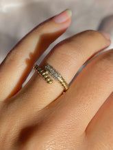 Load image into Gallery viewer, Vintage 14k Diamond Coil Wrap Ring