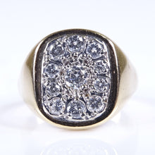 Load image into Gallery viewer, Vintage 9k Diamond Champion Signet Ring
