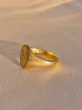 Load image into Gallery viewer, Vintage 9k JS Monogram Signet Ring 1958