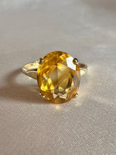 Load image into Gallery viewer, Antique 9k Citrine Cocktail Ring 1912
