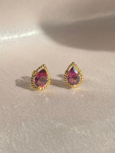 Load image into Gallery viewer, Vintage 9k Garnet Pear Cut Earrings