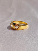 Load image into Gallery viewer, Antique 18k Trilogy Diamond Gypsy Ring 0.65cts