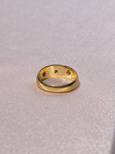 Load image into Gallery viewer, Antique 18k Trilogy Diamond Gypsy Ring 1918