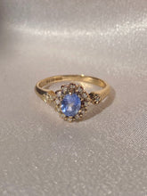 Load image into Gallery viewer, Vintage 9k Tanzanite Diamond Cluster Ring