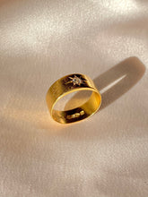 Load image into Gallery viewer, Antique 18k Diamond Starburst Gypsy Band 1914