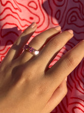 Load image into Gallery viewer, Vintage 9k Pink Heart Diamond Ring