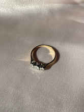 Load image into Gallery viewer, Antique 18k Platinum Trilogy Diamond Ring