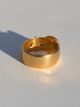 Load image into Gallery viewer, Antique 18k Diamond Chunky Starburst Belt Buckle Ring