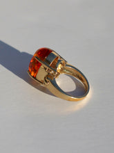 Load image into Gallery viewer, Vintage 9k Amber Cabochon Cocktail Ring