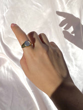 Load image into Gallery viewer, Vintage 9k Oval Diamond Cluster Signet Ring